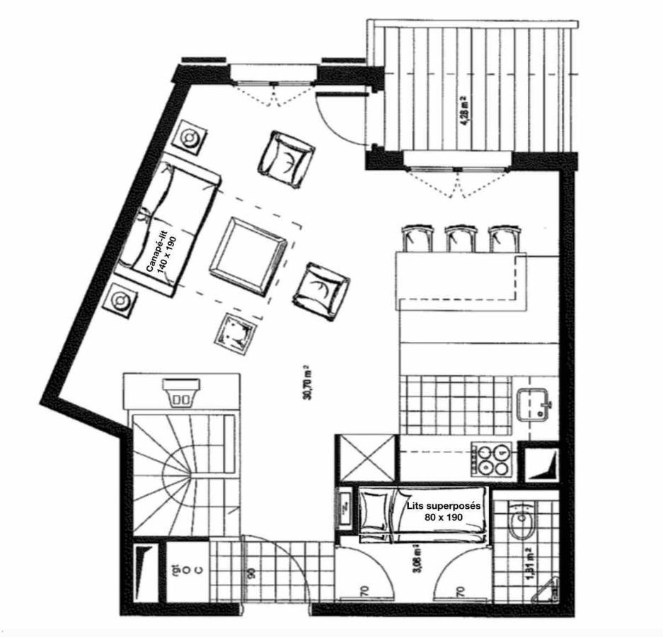 L'Ekrin Des Arcs - Arc 1950 Le Village - Duplex 6-8 Pers Les Arcs  エクステリア 写真